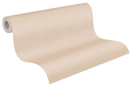 Livingwalls papier peint intissé uni en beige, crème – papier peint en relief 10,05 x 0,53 m – 781544