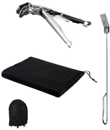 Cecotec Grillbesteck-Set aus Edelstahl DragonPack 6000 S. Werden Sie zum Grillmeister: Zange mit festem Griff, Kohleschürhaken und widerstandsfähige Schutzhülle.