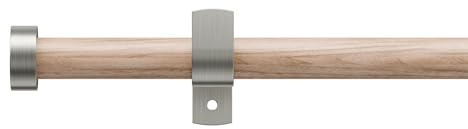 Ausziehbare Gardinenstangen 76-280cm, Neue Verbesserte Holzmaserung Gardinenstange mit Durchmesser 19mm und Endkappen für Ösenvorhänge, Dekorative Fensterstangen für Schlafzimmer, Wohnzimmer