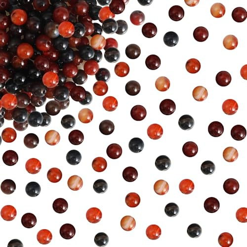 TOAOB 100 Pezzi 6 mm Perle per Braccialetti Pietra Naturale Perline di Rossa Agate per Collane Creazione di Gioielli