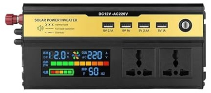 Inversor Corriente Inversor Corriente Para Coche 12/24 V CC A 220 V CA Transformador Con Cargador USB Universal Inversor Onda Sinusoidal Modificada Potencia Máxima 3000-6000 W Transformador(24V,220V_4