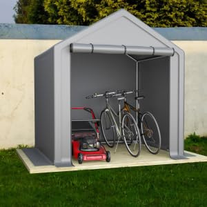Fahrradgarage wetterfest, 190x170x200cm Geräteschuppen Gerätezelt, Fahrradgarage Fahrradschuppen mit UV-Schutz, Zeltgarage Winterfest für Regenschutz Terrasse Motorrad Garage Gartenhaus