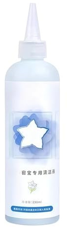 WQMEOR 1 à 5 flacons de nettoyant vitres de 230 ML, Compatible avec ECOVACS. Robot Lave-vitres parfumé Bleu Clair W1S, W1 Pro, W2 Pro, Liquide nettoyant spécial.(230ML 1pc)