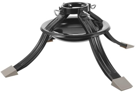 MUCKLILY Soporte para Árbol de Navidad Metálico Verde Base Redonda Resistente para Árbol Natural Accesorio Desmontable para Fiestas Navideñas Soporte Estable para Interiores