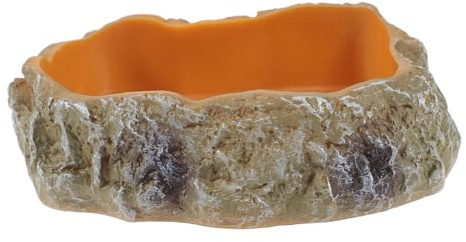 DIYEAH Ciotola in Resina per Acqua e Cibo per Rettili e Tartarughe Facile da Pulire e Resistente all Usura Pratica per Uso Quotidiano