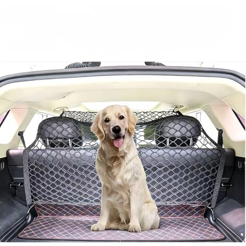 Woniyal Red Barrera para Perro Coche para Ford Tourneo Connect (AB Bj.2014), Barrera,Aislamiento de Coche Ajustable,Plegable y Portátil,Malla Coche Elástica,Coche Red Separación