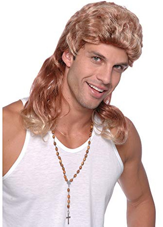 Bristol Novelty - Perruque MULLET - Homme (Taille unique) (Blond/marron)