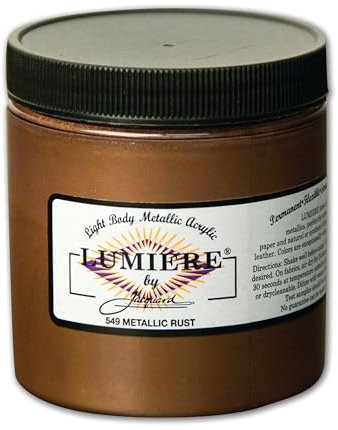 Jacquard Lumiere Metallic Acrylic Paint 8oz-Metallic Rust