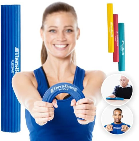 Thera-Band FlexBar - Flessibile per Esercizio (Livello di Forte Resistenza) Barra, Blu