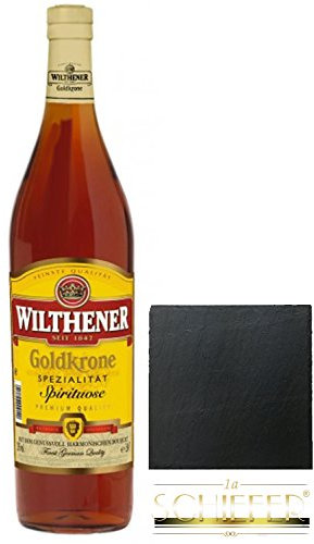 Wilthener Goldkrone Weinbrand 3,0 Liter Magnum + Schieferglasuntersetzer