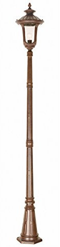 Außenleuchte Kandelaber Stehleuchte Wegeleuchte H 246,5 cm Stahl Glas Bronze