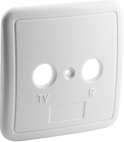 Universal Deckel Abdeckung für Antennen-Dosen Durchgangsdosen Enddosen mit 2 Löcher, Weiss