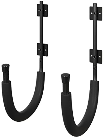 RAD Sportz Kayak Wall Hangers 100 LB Capacity Kayak Storage For Garage or Shed,Black | Kayak Wall Mount Hangers with 100lb Capacity for Paddleboards, Surfboards, or Snowboards