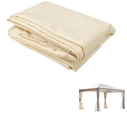 Greenwood - Telo di ricambio per gazebo GAZ372, 3x4m, antivento, poliestere resinato 210 gr., colore: sabbia