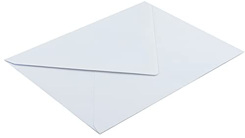 Briefumschläge DIN C5, 162 x 229 mm, ohne Fenster, 100 Stück, Weiß | Nassklebung, Spitze Klappe, 120 g/m² Offset, Blanke Briefhüllen