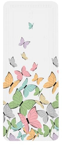 Kleine Wolke Wanneneinlage Butterflies Multicolor 36 x 92 cm | Mit parktischer Aufhängeöse, maschinenwaschbar