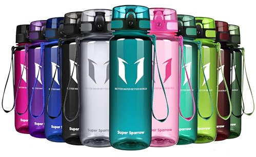 Super Sparrow Borraccia Sportiva & Bottiglia Bambini Senza Perdite - 500ml Borraccia Scuola - Senza BPA