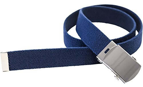 Clip.Ho - Kindergürtel mit Metallschnalle verstellbar von Größe 74-152 in vielen Farben (Blau)