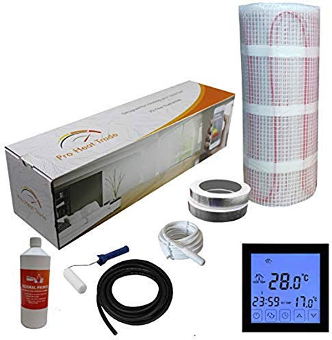 Electric Underfloor Yellow Box Heating kit 150w - 2.0m2 - Black Touch Thermostat