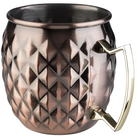 APS 93331 Becher MOSCOW MULE, Cocktailbecher, 500 ml, Edelstahl, Kupfer-Antik-Look