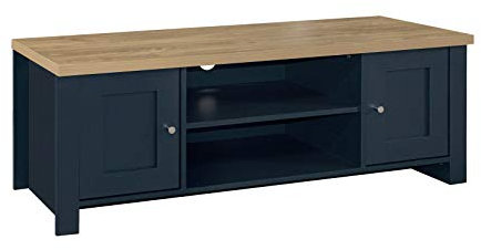 Birlea Highgate Large Tv Unit Navy & Oak Effect