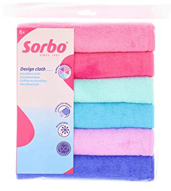 Sorbo Pack of 6 Extra Large Microfibre Cleaning Cloths, Multipurpose Cleaning Towels, Streak-free, Super Absorbent and Washable Cloth Duster Suitable for Car Cleaning, House, Kitchen, Windows