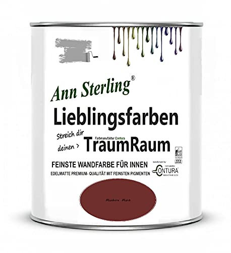 Ann Sterling Wandfarbe Innenraumfarbe Lieblingsfarben Color Farbe Innenfarbe Deckenfarbe (Rubin Rot)