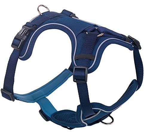 Nobby Komfort Geschirr MAILO, blau, L: Brust: 42-60 cm, Bauch: 65-85 cm, B: 25 mm, 1 Stück