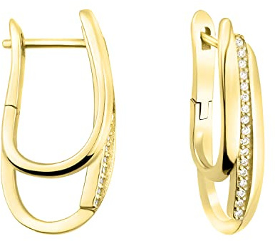 SOFIA MILANI - Damen Ohrringe 925 Silber - vergoldet/golden - Zirkonia Ohrhänger - E1750