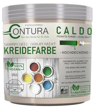 Contura BeGreen 250ml. Kreidefarbe Shabby Chic Möbellack Lack Möbel Farbe Holzlack Natur (09 Cappuccino)