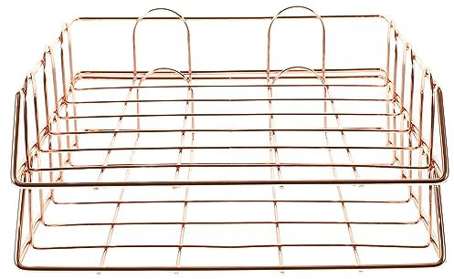 MAGICLULU 2stücke Metall Dokumentenhalter Büro Organizer Für Papiere Stapelbare Ablage Mit Großem Fassungsvermögen Für Schreibtisch Dokumentenorganisation