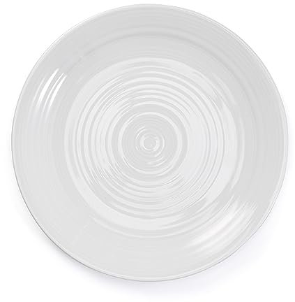 Comptoir de Famille 26cm Dinner Plates (16pcs) - White Porcelain - Stylish, Durable & Versatile - Suitable For Everyday Use - Dishwasher Safe