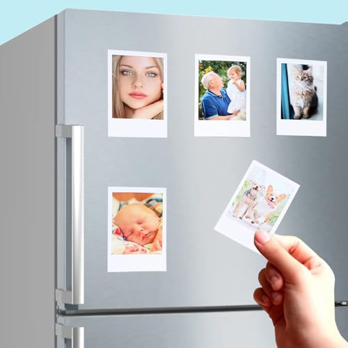 Dekopix Personalisierter Fotomagnet. Kühlschrankmagnet selbst gestalten. Dünne, Flexible Magnete. Retro-Stil (6 Fotomagnete)
