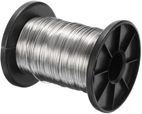 PATIKIL Alambre de Acero Inoxidable 304 328 pies 0.6mm 22 Calibre Alambre de Joyería Alambre de Manualidades para Hacer Pulseras Bisutería y Manualidades DIY Plata