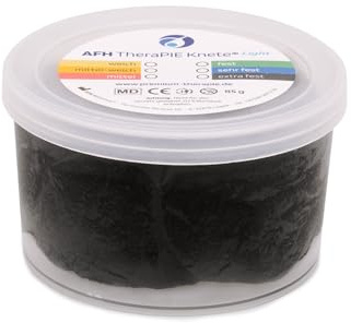 AFH TheraPIE Knete® Light | 85 g | extra fest = schwarz | Therapieknete, Knetmasse Handtherapie