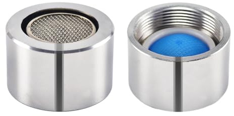 XNTONG Perlator M24, 2 Stück Strahlregler Wasserhahn, Wassersparer Mischdüse aus verchromtem Messing, Luftsprudler für Küche und Bad, Innengewinde 24 mm