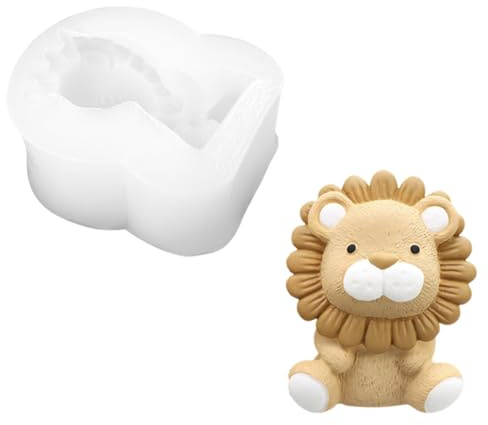 Stampo in Silicone 3D Leone Candela Stampo in Silicone per Candele Stampo per Sapone Animale Leone in Silicone Stampo per Cottura Stampo per Colata Stampo in Resina Stampo da Tavolo in Silicone Leone