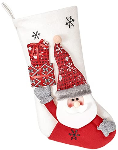 HOMOCONO Weihnachtsstrumpf Zum Aufhängen Weihnachtssocke Dekoration Weihnachtsstrumpf-leckerli-Taschen Weihnachtsbaum-anhänger Weihnachtssocken-geschenktüte Weihnachtssüßigkeiten-Tasche