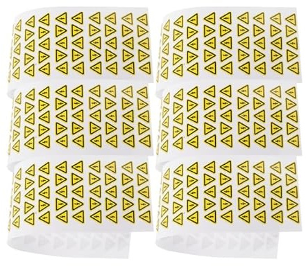 Alasum 200pcs High Voltage Warning Stickers Yellow Triangle Hazard Decals | PVC material, bright yellow triangle, strong adhesive, suitable for electrical panels, 200 count