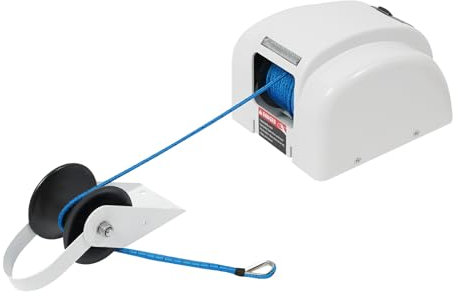 Verricello elettrico da 12 V, acqua salata per ancora fino a 20 kg, con fori riservati, verricello elettrico, corda di ancoraggio, uso per barche, telecomando per 7,3 m di lunghezza