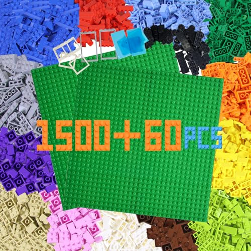 1560 pièces classiques, blocs de base classiques, compatibles avec toutes les principales marques. Comprennent en outre des portes, des fenêtres, des roues et 2 plaques de base de construction