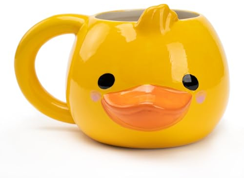 Duck Mug Duck Gifts for Women, 3D Cute Mug Cartoon Little Yellow Duc-k Cup Gift for Her, 16oz Funny Cartoon Animals Hand-painted Ceramic Milk Cup, Cute Birthday Gif-ts for Her Women Girls Friend Kids
