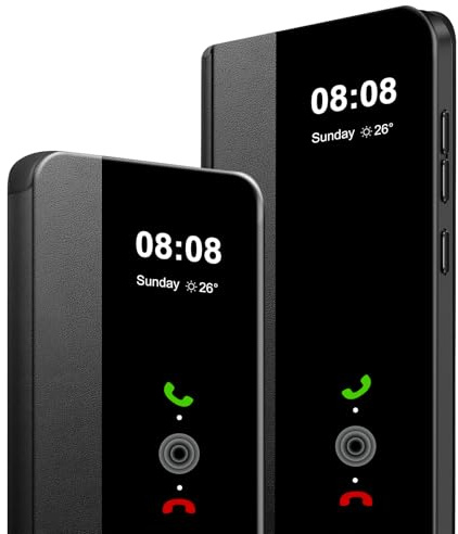 für Samsung Galaxy S23 Ultra Handyhülle S View Flip Case, Stoßfest Spiegel Dünn Flip Weichem PC Tasche für Samsung S23 Ultra, Clear Smart View Silikon Durchscheinend Hülle
