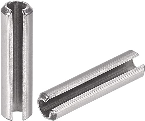 Pasador elástico ranurado - M5 x 30 mm, acero inoxidable 304, pasadores elásticos divididos, acabado liso, 10 unidades