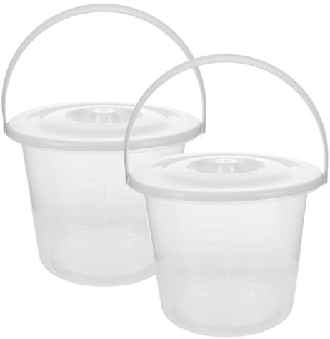 HONITANO 2 Inodoros de Noche: Cubo con Asa, Botella de Orina de Plástico Transparente con Tapa, Contenedor de Orina a Prueba de Derrames, Urinario Portátil para Hombres Y Mujeres.