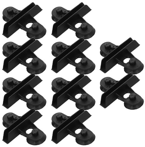 Toyvian 10pcs Black Suction Cup Clips for Aquarium Fish Tank Divider Holder, Glass Suction Sucker Clips for Fish Tank Accessories Organizer and Breeding Isolation