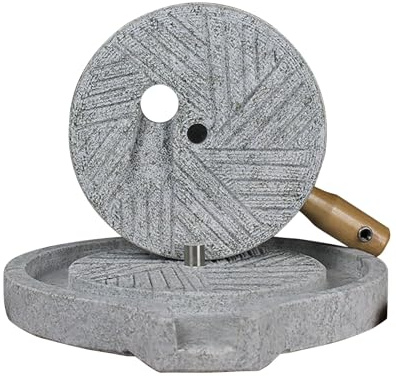 Manuale Mulino A Pietra Per Cereali,Macchina Del Mulino Per Pasta Alimentare,Mulino A Mano Fatto A Mano Per Uso Domestico,Macina A Secco E Umido(30cm/11.8in)