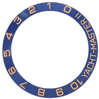 ROUHO 42mm Inserto Bisel Reloj Cerámica Recambio Anillo Pulido Componente Incrustación Esfera Personalizada Cronómetro 38,5mm para Rolex Yacht‑Master II-A3 40 * 31.7mm