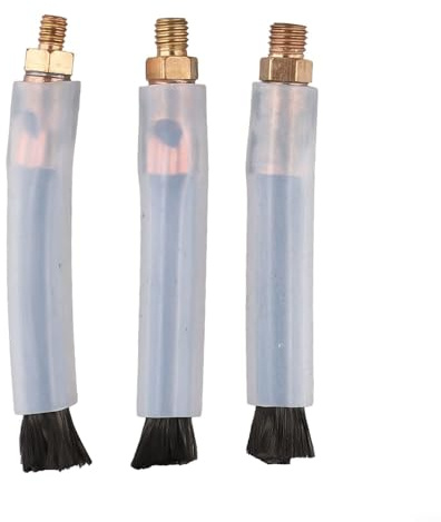 3 cepillos de decapado para limpieza de costuras de soldadura TIG MIG MAG, construcción de cobre de fibra de carbono, M6 M8 M10 limpieza electrolítica de puntos de soldadura