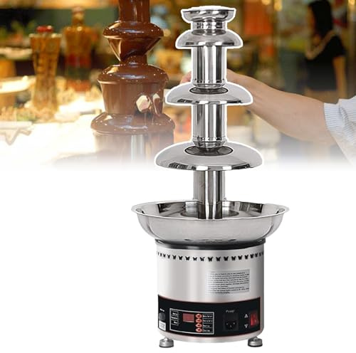 Chocolate Fountain Machine with 300W Power, 4/5/6 Tiers, Temperature Control, Large Capacity for Parties and Events